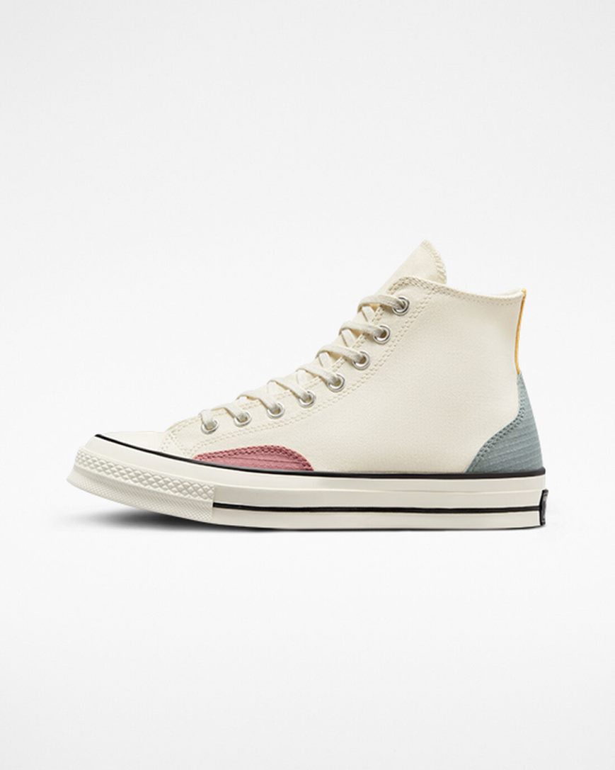 Dámské Boty Vysoké Converse Chuck 70 Color Block Béžový Šedé Žluté | CZ TDAZ42